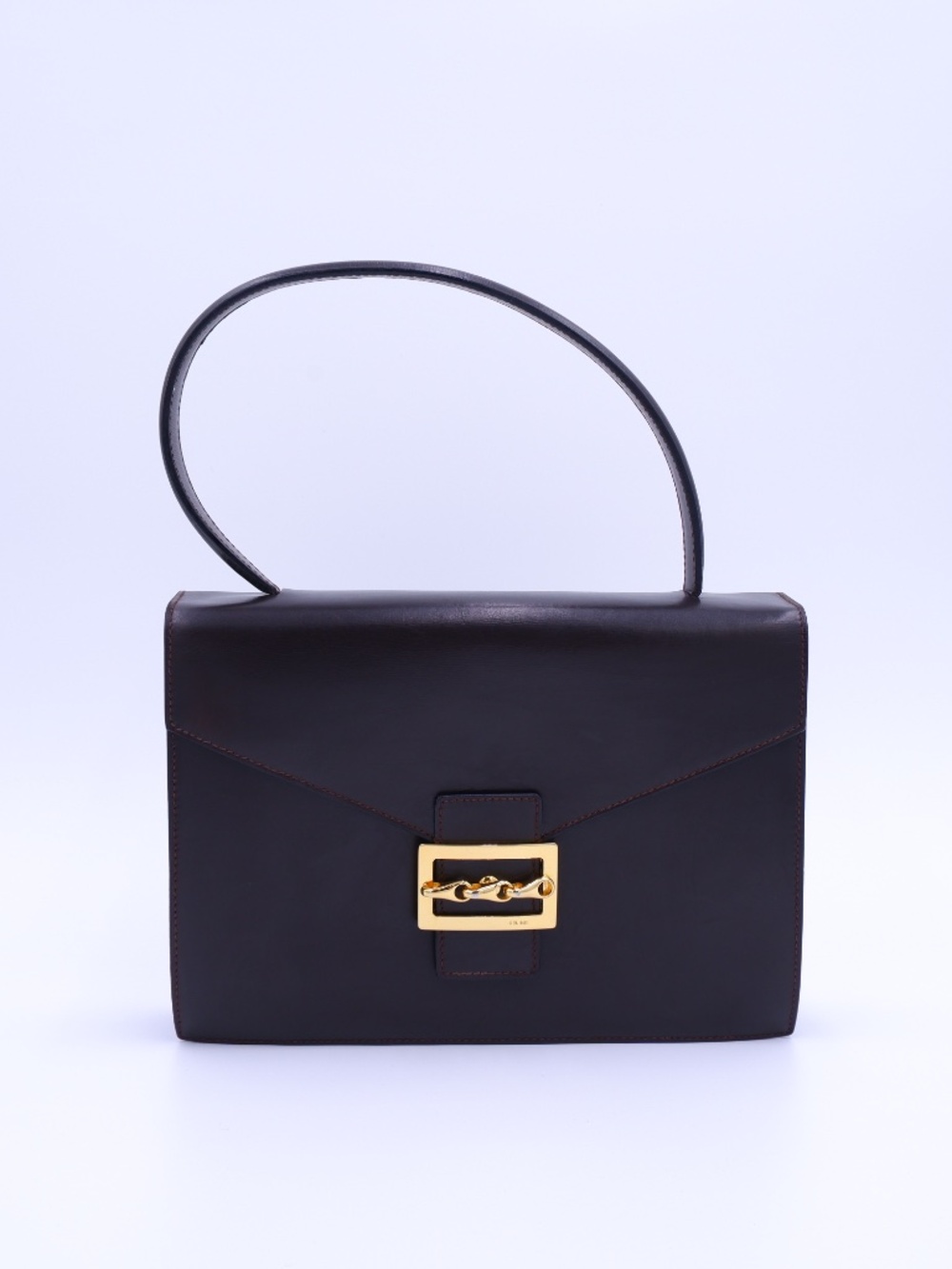 Celine Dark Chocolate Brown Equestrian Buckle Bag — 1970s–1980s - Picture 2 of 16